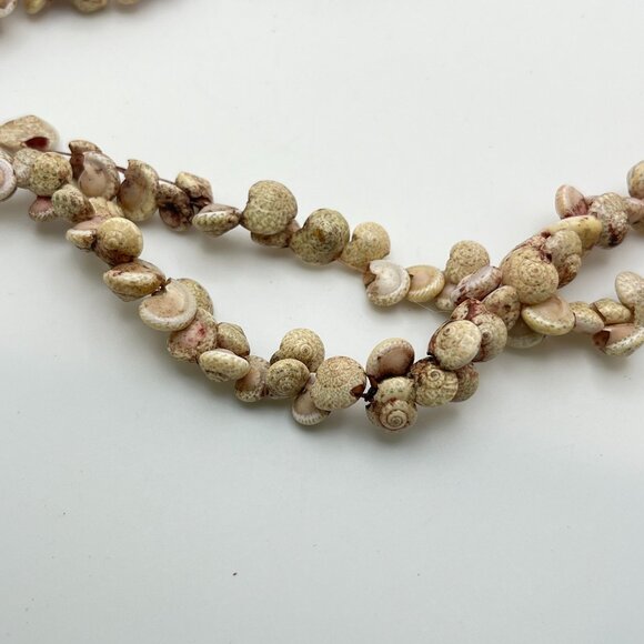 Natural Shell Long Beaded Necklace Sea Snail Beach Island Tiki Mermaid Costume - Picture 4 of 8
